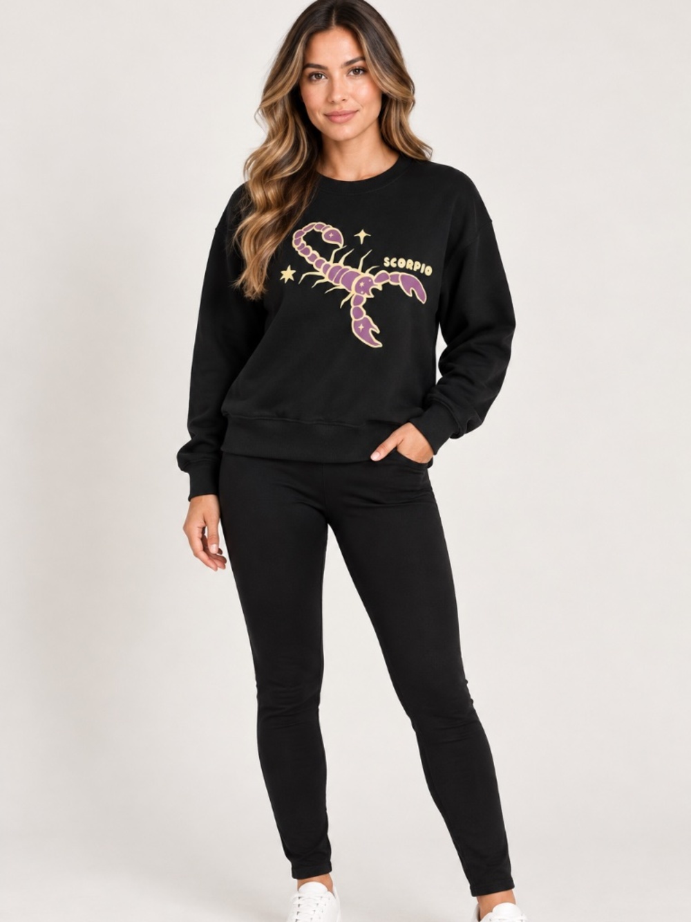 Scorpio Graphic Black Sweatshirt